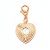 Heart Glass Pendant Decorations HJEW-WH0036-19A-2