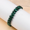 Natural Malachite Stretch Bracelets BJEW-F327-04-4