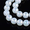 Electroplate Imitation Jade Glass Beads Strands GLAA-T032-J10mm-AB02-3