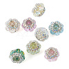 8Pcs 8 Colors Acrylic Rhinestone Rondelle Beads OACR-TA0004-99-3