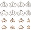 CHGCRAFT 16Pcs 2 Style Alloy Cabochons ALRI-CA0001-09-1