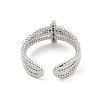 Brass Micro Pave Cubic Zirconia Open Cuff Rings RJEW-H225-04P-3