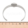 304 Stainless Steel Blank Cuff Bangle Bases with Flat Round Tray SA-CBA82C8-05B-P-3