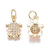 Brass Micro Pave Cubic Zirconia Pendants ZIRC-G168-47G-2