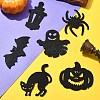 30Pcs 6 Styles Wool Felt Pumpkin Jack-O'-Lantern Party Decorations AJEW-YW0001-24-3