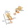 Ocean Theme 304 Stainless Steel Porcelain Shell Shape Dangle Stud Earrings FS-WGD34F1-03-1