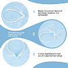2Pcs 2 Styles Bridal Rhinestones Pearl Mesh Veil Cloth Hair Bands MRMJ-FG0001-16A-4