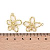 Brass Cubic Zirconia Stud Earrings Findings KK-B087-12G-3