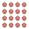 Golden Plated Alloy Enamel Charms X-ENAM-S118-08B-2