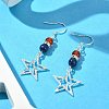 Tibetan Style Alloy Star Dangel Earrings EJEW-TA00318-3