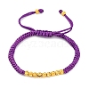 Polyester Cord Braided Bead Bracelets for Women BJEW-L698-01G-11-4