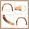 Arch Shaped Plastic Imitation Bamboo Bag Handles FIND-WH0111-303A-3