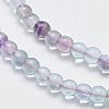 Natural Fluorite Beads Strands G-F547-38A-4mm-3