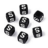 Initial Acrylic Horizontal Hole Beads X-OACR-ZX006-35S-1