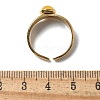 Round Natural Mixed Stone Finger Rings RJEW-C119-01G-5