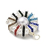 2Pcs 2 Colors ABS Plastic Imitation Pearl Pendants PALLOY-JF04399-4