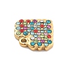 304 Stainless Steel Rhinestone Charms STAS-M092-06G-06-2