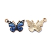 Light Gold Alloy Enamel Pendants ENAM-G210-02LG-07-1