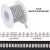 Silver Iron Rhinestone Strass Chains CH-WH0009-04S-01-2