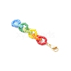 Glass Chain Pendant Decorations X1-HJEW-TA00358-4
