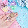 7 Sets 7 Colors Transparent Colours Luster & Rainbow Glass Seed Beads GLAA-PH0003-80-5