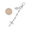 Cross & Oval with Virgin Mary Tibetan Style Alloy Pendant Decorations HJEW-JM02732-3