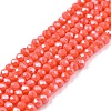 Electroplate Glass Beads Strands EGLA-A044-P1mm-B21-1