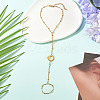 304 Stainless Steel Sun Link Chain Ring Bracelets for Women BJEW-TAC0055-4