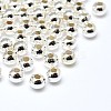 Brass Solid Round Beads KK-M085-28S-NR-1