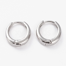 Brass Huggie Hoop Earrings EJEW-C502-11P