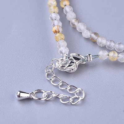 Natural Rutilated Quartz Beaded Necklaces NJEW-K114-A-A10-1