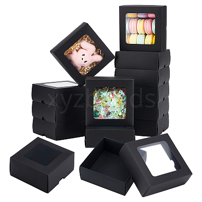 Square Kraft Paper Storage Gift Boxes CON-WH0095-100C-02-1