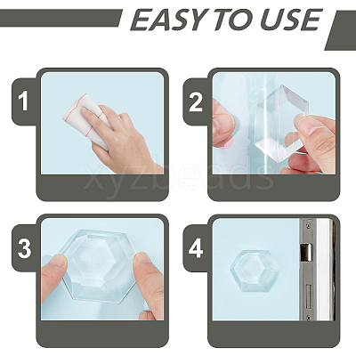 1 Set 6Pcs Self Adhesive Door Knob Bumpers AJEW-NB0006-18-1