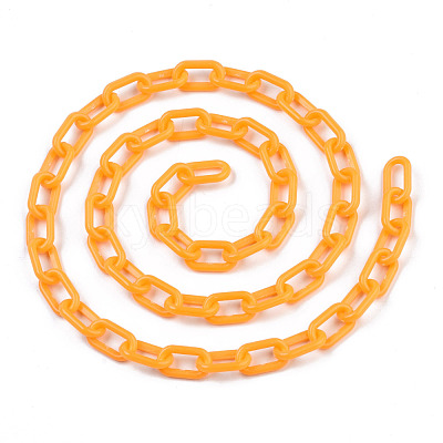 Handmade Opaque Acrylic Paperclip Chains X-KY-S166-002J-1