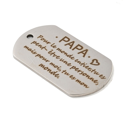 Non-Tarnish 201 Stainless Steel Pendants STAS-L079-01P-08-1
