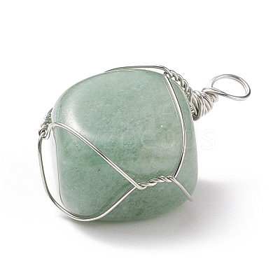 Natural Mixed Stone Pendants PALLOY-JF01784-1