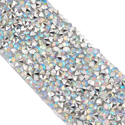 Glitter Resin Hotfix Rhinestone(Hot Melt Adhesive On The Back) OCOR-TAC0004-C-01-1
