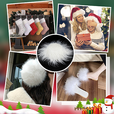 Artificial Fox Fur Trimming DIY-WH0043-55-1