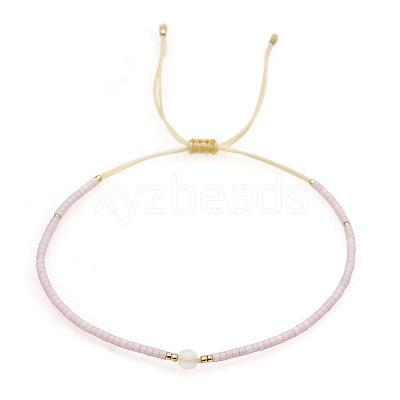 Adjustable Glass Seed Bead Braided Bead Bracelets for Women VT9382-35-1