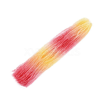 Gradient Color Baking Paint Glass Bead Strands DGLA-A039-T4mm-A02-1