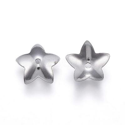 Tarnish Resistant 304 Stainless Steel Flower Bead Caps STAS-G124-28P-1
