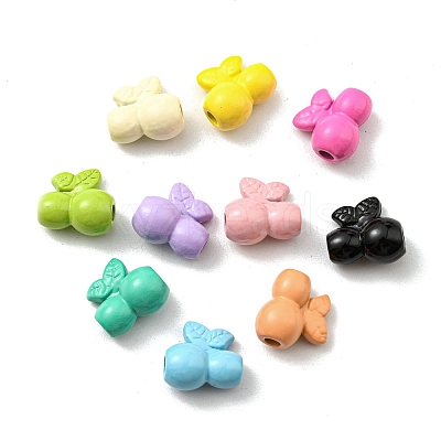Spray Painted Alloy Beads PALLOY-K010-22-1