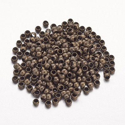Rondelle Brass Crimp Beads KK-L134-32AB-1