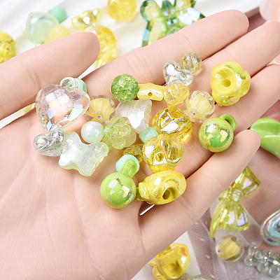 60G 2 Colors Acrylic Beads MACR-YW0003-36B-1