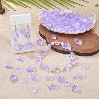 125G Gradient Color Transparent Glass Beads GLAA-TA0003-58E-1