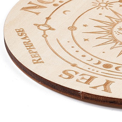 Wooden Carved Cup Mats AJEW-P103-01G-1