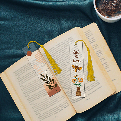4Pcs Acrylic Bookmarks AJEW-GL0001-73A-1