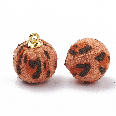 Handmade Cloth Fabric Covered Pendants WOVE-N006-21B-1
