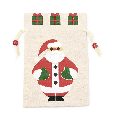 Christmas Theme Cotton Fabric Cloth Bag ABAG-H104-A04-1