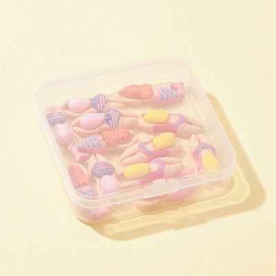 12Pcs 3 Styles Opaque Resin Cabochons CRES-FS0001-10-1